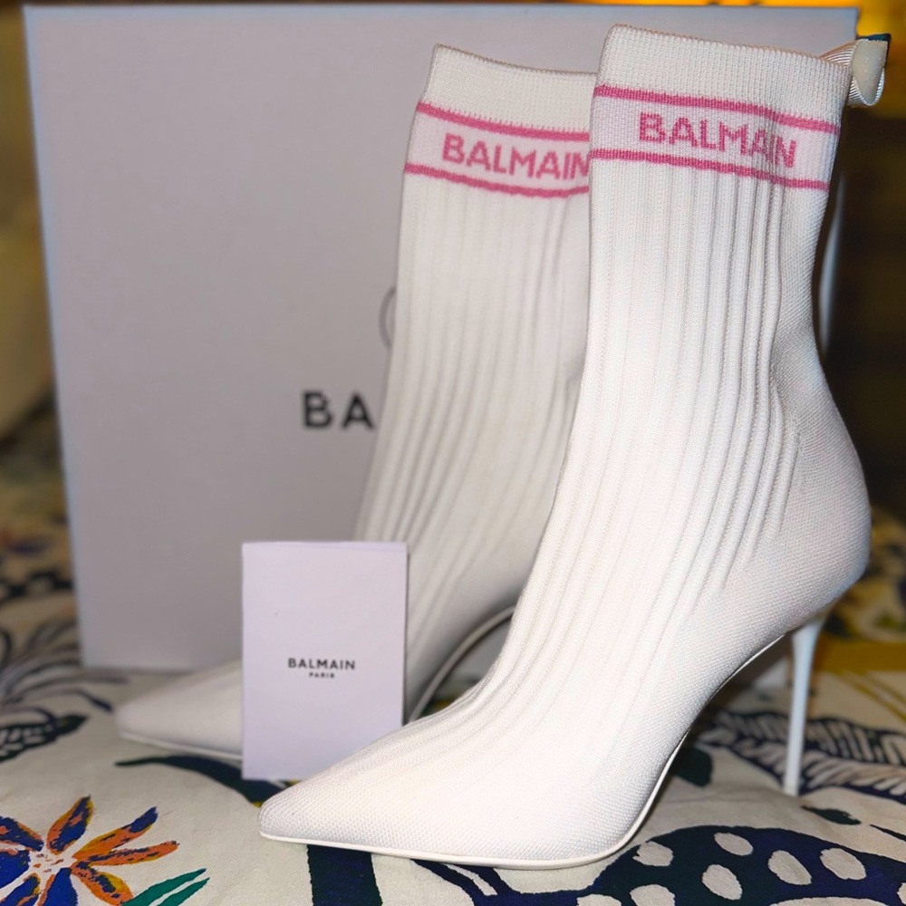 Balmain Stretch knit Skye ankle boots - Limited Edition Barbie